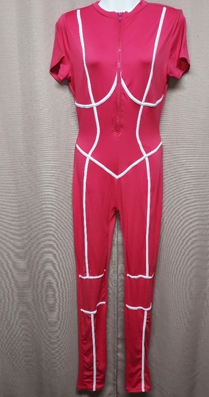 SJL Apparel Pants - Boutique cute size M fuchsia jumpsuit